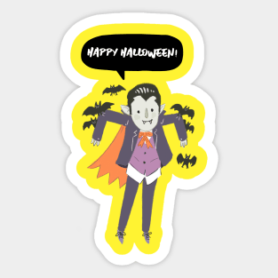 Happy Halloween from Mr. Dracula Sticker